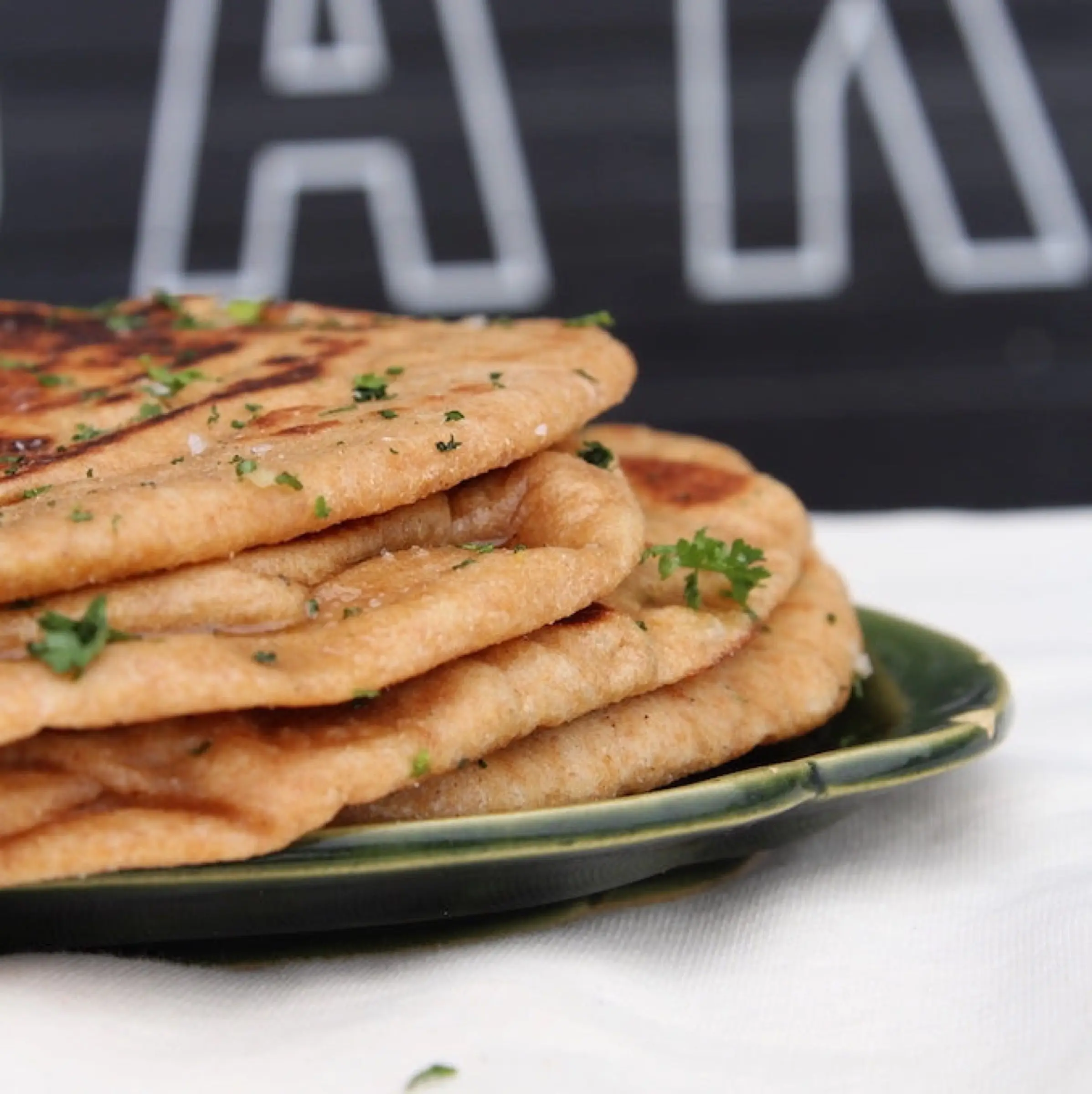 Sourdough Einkorn Naan Bread